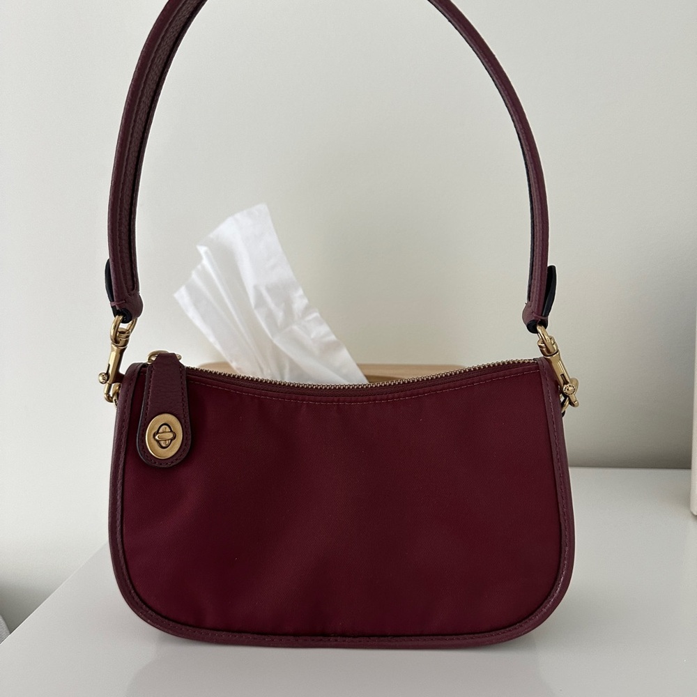 Coach Nylon Swinger Bag - Wine